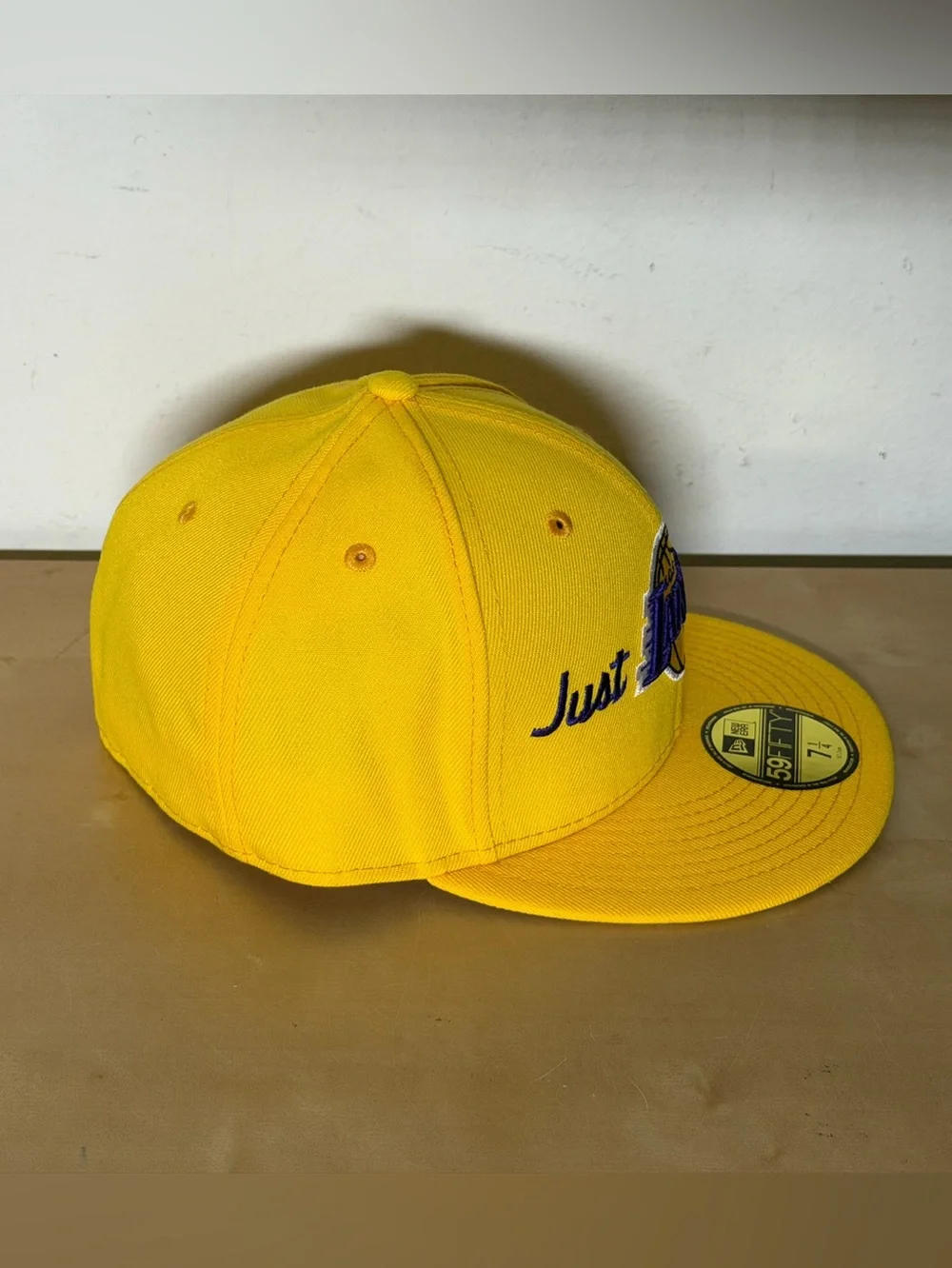 NEW Just Don x New Era LA Lakers 59FIFTY Fitted Hat Yellow 7 1/4 60229014